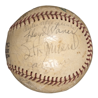 Circa 1970s Multi-Signed ONL Feeney Baseball With 17 Signatures Including Berra, Wheat, Musial, Grove (PSA/DNA)